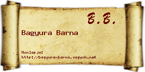 Bagyura Barna névjegykártya